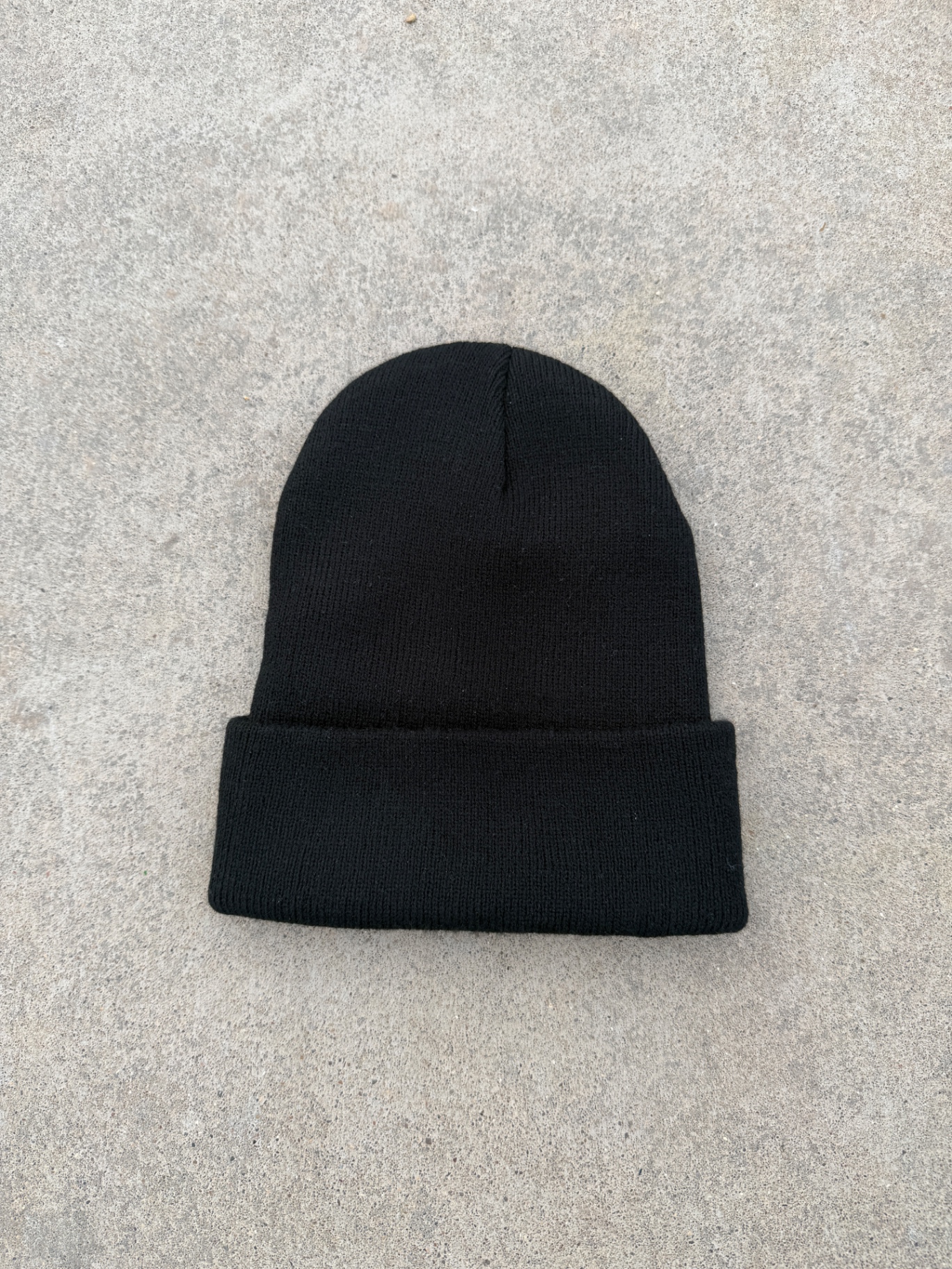 Origin beanie — clean black back view